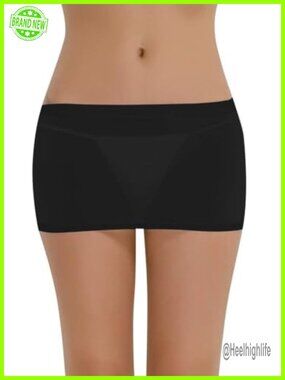 See Through Sheer Micro Mini Skirt - Sheer Ice Silk Stretchy Clubwear